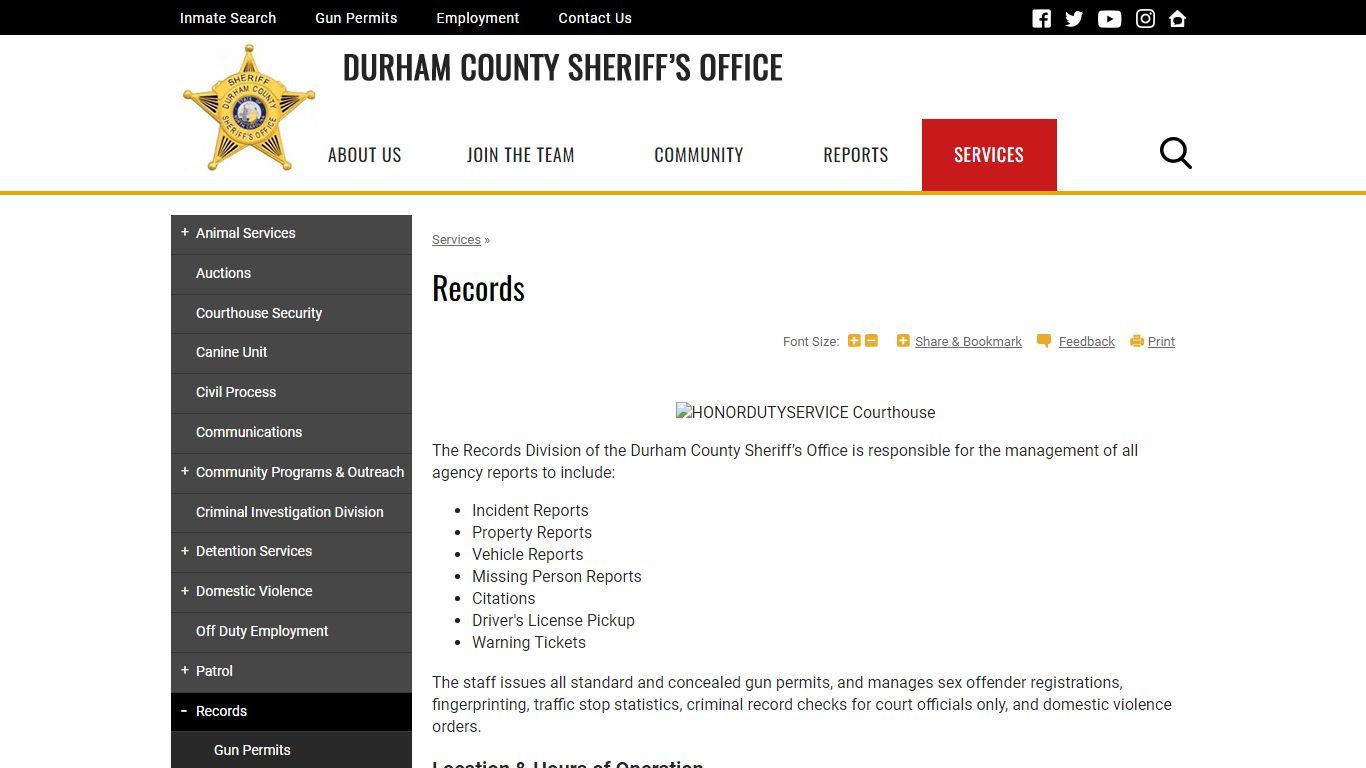 Records | Durham County Sheriff
